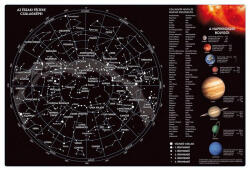 Stiefel Csillagok csillagképek és bolygók falitabló