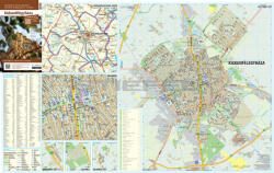 Stiefel Kiskunfélegyháza tűzhető, keretezett várostérképe