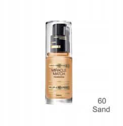 MAX Factor Miracle Match Foundation alapozó, 60 Sand (Homok) árnyalat, 30ml (4084500539686)