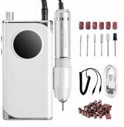  Elektromos akkus körömfúró, 40000RPM, LCD kijelző, vezeték nélküli