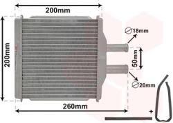 VAN WEZEL Výmenník tepla vnútorného kúrenia VAN WEZEL 81006088 (81006088)