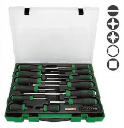 TOPTUL Mágneses csavarhúzó készlet, 20 részes (hex, Ph, Pz, Sl, Sq) Toptul (GZC2005)