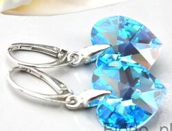 Fiodo Fülbevaló Szív Swarovski Földöntúli Kék