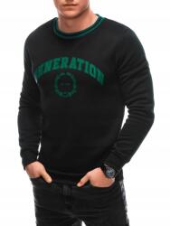 Edoti Kapucni nélküli férfi pulóver 1622B fekete/zöld XL