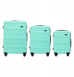 Wings 4 kerekű bőrönd szett strapabíró Wings utazópoggyász szett (VULT01-3KPL-L.GREEN)