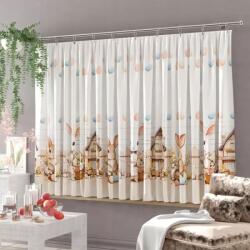 Wisan Gyönyörű húsvéti fátyol függöny nyomtatott színes nyuszi 150 cm méter (AWAD777150)