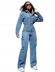 Shein Kék Női Farmer Overál 36-OS