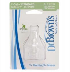 Dr. Brown's szilikon etetőcumi, 9 m+, Y-szintű, 2db (312)