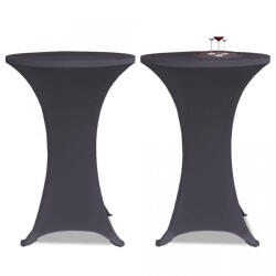VidaXL Husă elastică pentru masă, 70 cm, antracit, 2 buc (131429)