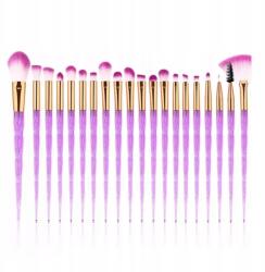 Ecarla Professzionális sminkecsetek nagy szett 20 db-os lila PZ39 (PZ39)