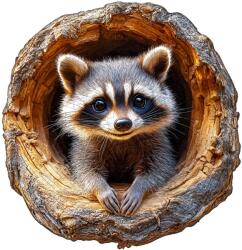 Woodbest A mosómedve kuckója - különleges fa kirakó 270db /34cm x 33cm/