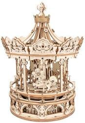 Robotime ROKR 3D kirakó - Romantikus körhinta -zene doboz 336 db-os AMK62