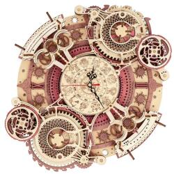 Robotime ROKR 3D fa modell - Zodiac fali óra lézervágott 168db-os LC601