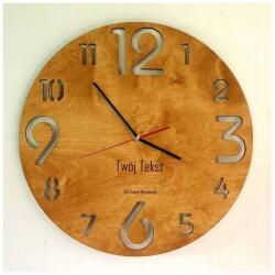 Wisan Modern dedikált ébenfa falióra 50x50cm étkező nappaliba Ajándék (AWCUS020H)