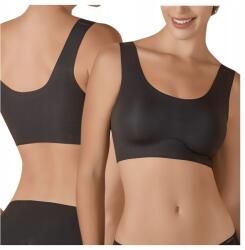 Selene Varrat nélküli Női Sportmelltartó Felső Melltartó Nélkül Sima Fekete S