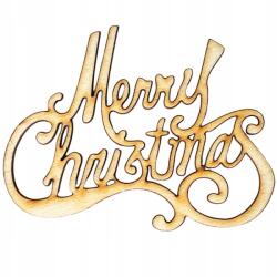 Loveart Fa dekoráció felirat Merry Christmas 10cm Decoupage dekoráció (LVKS-2147)