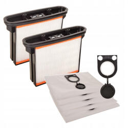  Set 2x Filtre Poliester și 5x Saci Sintetici pentru Aspiratoare Bosch GAS 25/50, Starmix ISC, Metabo ASR (TRS1-3982-CS1-N)