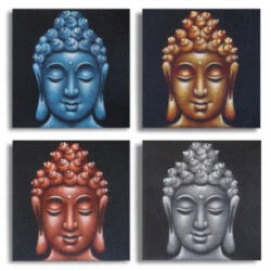 Cotomag Set 4 Tablouri Buddha 40 x 40 cm