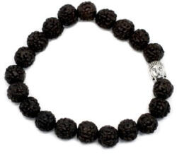 Cotomag Bratara Rudraksha Buddha Bangle Mala - Negru
