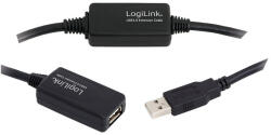 LogiLink Usb кабел logilink удължител usb 2.0 (t) към usb 2.0 (m) 20м активен (позволява използването на дълъг usb кабел) черен "ua0146 (ua0146)