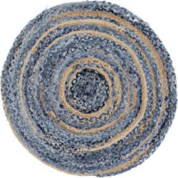 Cotomag Covor Rotund din Iuta si Denim - 90 cm Covor