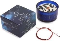Cotomag Lumanare din Cristal Zodiac cu Bratara cu Pietre Pretioase - Leu