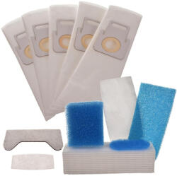  Set 5 Saci Microfibră și Filtre pentru Aspirator Thomas Twin Genius, TT, T1, T2, ORCA, compatibil 787243 (TRS1-1248-CS1-N)