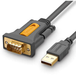 UGREEN USB кабел Ugreen адаптер "CR104" USB 2.0 (T) към Serial DB9M (9-пинов)(RS232)(T) 1.5м черен "20211" - 6957303822119 (20211)