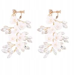 Ecarla Esküvői fülbevaló Boho lógó kristályokkal nemesacél KOLS16 (5903678555153)