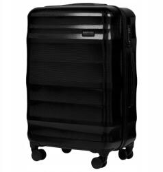 Wings Közepes méretű Wings bőrönd, utazótáska 4 keréken, Pc Vulture 24" Fekete (PC17268-M-BLACK)