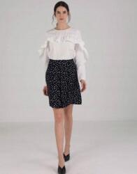  Louche Fekete Kordbársony Szoknya Print 42-ES