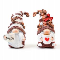 Allbag Gnóm Törpe Karácsonyi Figura Kávéval Ünnepi Dísz, Ajándék (GNOM003)