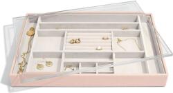 Stackers Casetă pentru bijuterii Stackers cu 16 compartimente supersize roz deschis cu capac mic (74408)