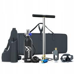 OceanX Búvárpalack szett 1L pumpás táskával Maszk adapter 6in1 OceanX (Zestaw z Maską z Butla do nurkowania 1L)
