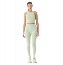 4F Női edző leggings 4F magas derékkal türkizkék, méret M/L (4FRAW24TFTIF389-47S-M/L)