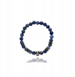  Yves természetes kövekből készült férfi karkötő, kék Ajándék (AWYBM994)