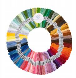 DIYQueen Mulina hímzőfonal szett 100 db-os színes számozott karkötő cérna