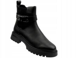 S. Barski Női Bakancs, fekete, ökológiai bőr, Size 36-41, cipzár (MK52-029.CZARNY)