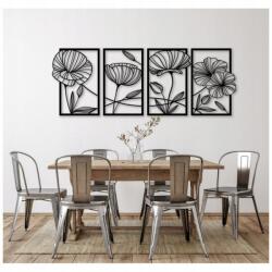 Wisan Modern nagy kép Virágok hálószoba nappaliba 4 el sötét tölgy 230x100cm (AWCUS012R)