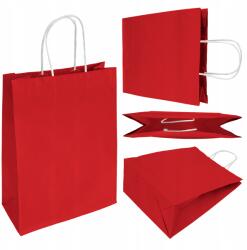 Allbag Piros Papír Szatyor 180x80x220 mm Premium csavart fogantyúval 5 db