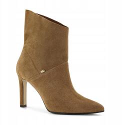 Bravo Moda Bézs színű, természetes velúrbőrből készült bokacsizma! 40-es (E2293 Beż Welur 40)