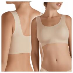 Selene Varrat nélküli Női Sportmelltartó Felső Melltartó Nélkül Sima Bézs S