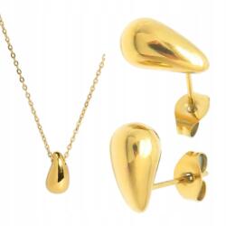  Könnycsepp szett fülbevaló nyaklánc acél ajándék doboz