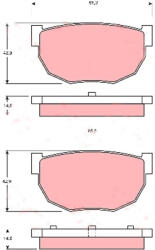  Első fékbetét Nissan 1986-1991, MP008.1