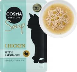 Cosma Soup Csirkemell leves spárgával macska csemege nedves eledel 40g