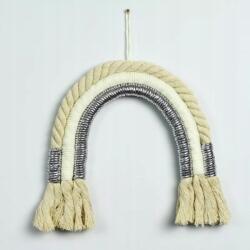 Wisan Függő fali dekoráció szivárvány makramé gyerekszobába 25x30cm OZD10S (OZD10S)