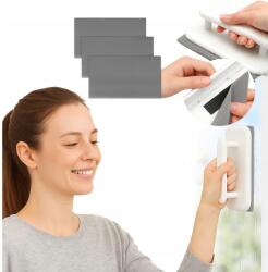  Ablak Barázdatisztító Kefe Ajtó Sín 3x Törlőkendő Szett (UCHWYT + ŚCIERECZKA MAGICZNA)