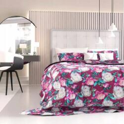 Wisan Pamut ágyneműhuzat szatén Virágok bordó 220 x 200 [cm]