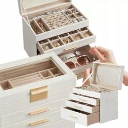 eCarla Exkluzív ékszerdoboz láda tok rendszerező arany fogantyúk (PD161)