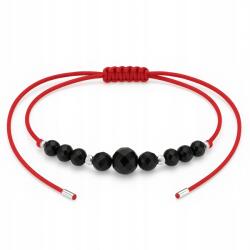  Fekete Turmalin karkötő ezüst 925 zsinóros védő talizmán